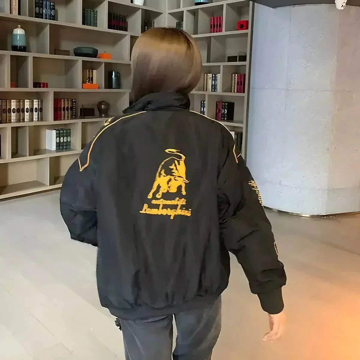 Lamborghini F1 Vintage Style Embroidery Racing Jacket