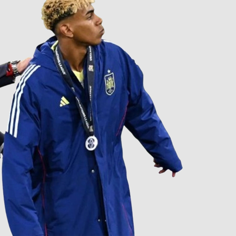 Lamine Yamal UEFA Nations League 2025 Coat Coat unisex detail view 3 | Dash Racegear — Spain’s Lamine Yamal UEFA 2025 sideline coat