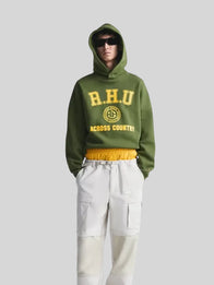 Landon Barker Green Hoodie Hoodie unisex detail view 5 | Dash Racegear — Green Rhude Landon Barker Hoodie with a unisex fit, designed for fans lounging, layering, or city wear.
