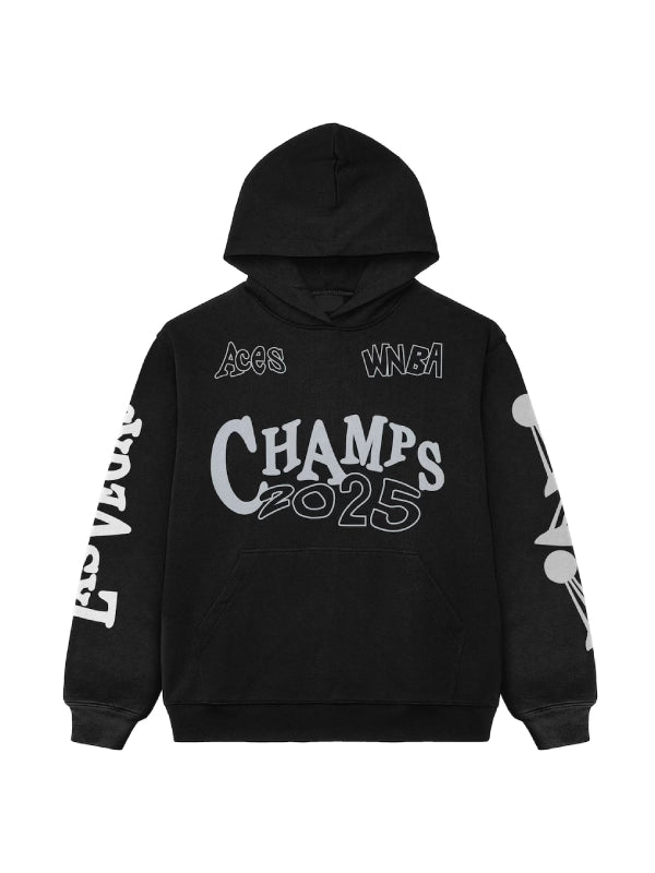 Las Vegas Aces 2025 WNBA Champions Hoodie Hoodie unisex front product view | Dash Racegear — WNBA 2025 Champions hoodie honoring Las Vegas Aces historic season