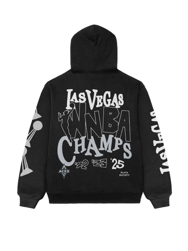 Las Vegas Aces 2025 WNBA Champions Hoodie Hoodie unisex detail view 2 | Dash Racegear — Las Vegas Aces 2025 WNBA Champions hoodie celebrating victory in style
