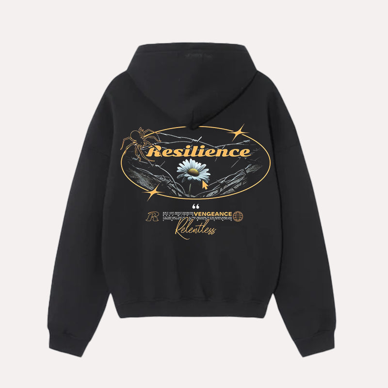 Dash Racegear Graphic Vibes Resilience Hoodie Hoodie unisex front product view | Dash Racegear — Fleece Pullover Resilience Hoodie by Dash Racegear with Graphic Print