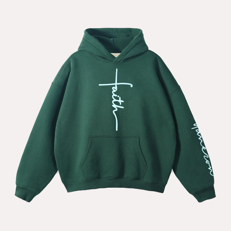 Dash Racegear Graphic Vibes Faith Over Fear Hoodie Hoodie unisex detail view 2 | Dash Racegear — Comfortable Faith Over Fear Hoodie by Dash Racegear in Graphic Vibes