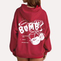 Dash Racegear Graphic Vibes Cherry Bomb Hoodie Hoodie unisex detail view 3 | Dash Racegear — Graphic Vibes Cherry Bomb Hoodie - Exclusive Design by Dash Racegear