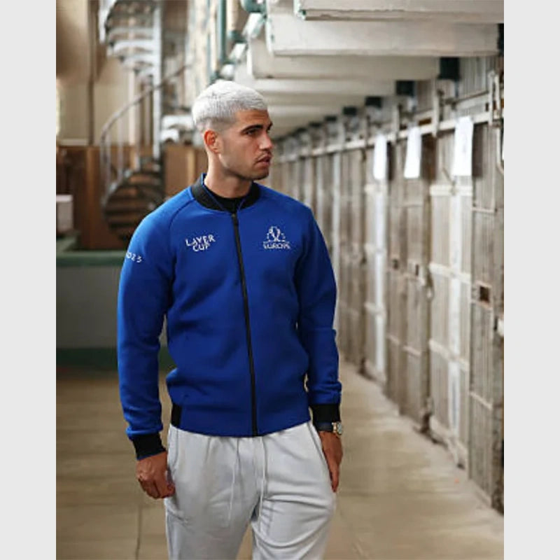 Carlos Alcaraz Laver Cup 2025 Blue Jacket Jacket unisex detail view 2 | Dash Racegear — Blue Laver Cup 2025 jacket Carlos Alcaraz edition