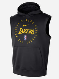 Lebron James Lakers Sleeveless Hoodie Hoodie unisex detail view 8 | Dash Racegear — LeBron James Nike black hoodie showing lightweight, breathable material and loose silhouette for gym sessions or street style