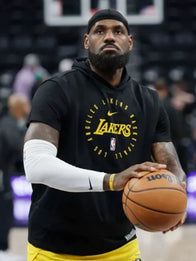 Lebron James Lakers Sleeveless Hoodie Hoodie unisex detail view 6 | Dash Racegear — Black Lakers sleeveless hoodie with clean lines, natural drape, and ribbed hem for casual layering or outdoor activity