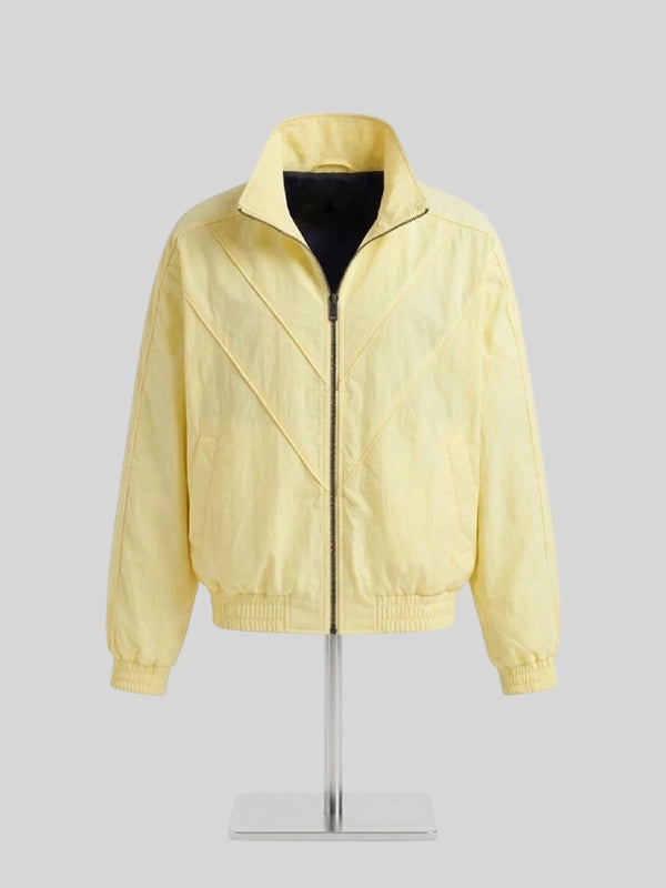 TeamLHChina Lewis Hamilton Yellow Jacket Jacket unisex detail view 4 | Dash Racegear — Lewis Hamilton TeamLH 2026 China Art Exhibition yellow jacket, stylish for racing fans and casual wear.