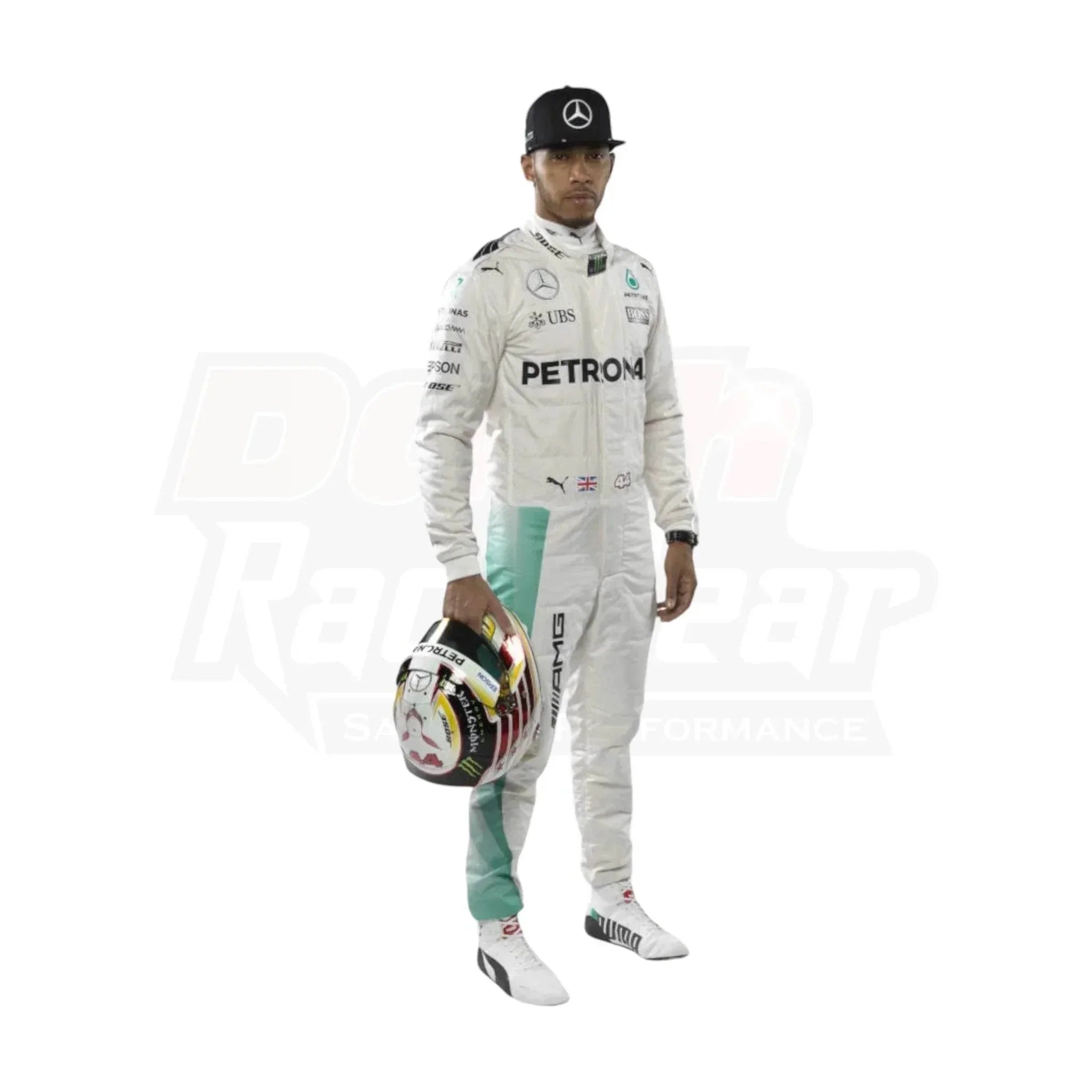 Lewis Hamilton 2016 Mercedes Benz F1 Race Suit - 4X - Large / Euro 66