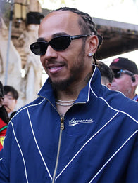 Lewis Hamilton Willy Chavarria Jacket Jacket unisex detail view 5 | Dash Racegear — Lewis Hamilton 2026 Willy Chavarria jacket in bold blue, unisex and ideal for streetwear or sporty looks.