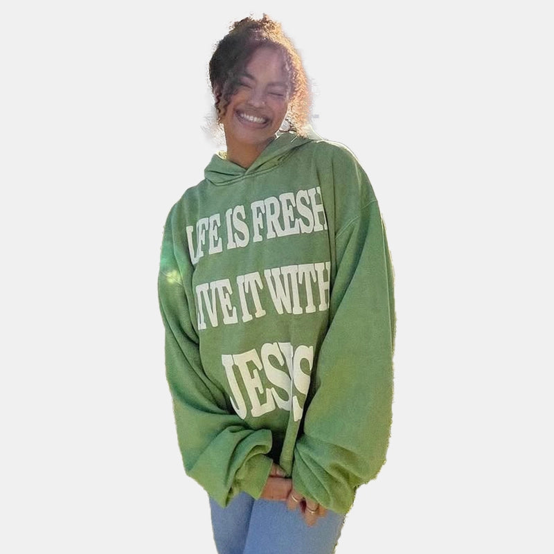 Life Is Fresh Live It With Jesus Hoodie Hoodie unisex detail view 4 | Dash Racegear — Life Is Fresh Live It With Jesus – Religious Hoodie for Faith