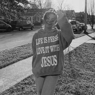 Life Is Fresh Live It With Jesus Hoodie Hoodie unisex detail view 3 | Dash Racegear — Life Is Fresh Live It With Jesus – Spiritual Hoodie for Believers