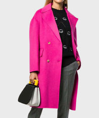 Emily in Paris Emily Cooper Pink Coat Coat unisex detail view 3 | Dash Racegear — Emily in Paris Emily Pink Trench Coat