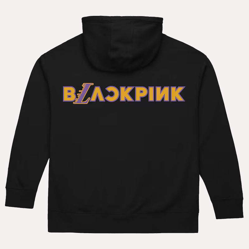 Lakers Mitchell & Ness x BLACKPINK Hoodie Hoodie unisex detail view 2 | Dash Racegear — NBA Hoodie – Lakers and BLACKPINK by Mitchell & Ness