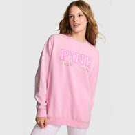 PINK x LoveShackFancy Crew Sweatshirt Sweatshirt unisex detail view 3 | Dash Racegear — Designer PINK x LoveShackFancy Crew Sweatshirt – Soft Cotton Blend
