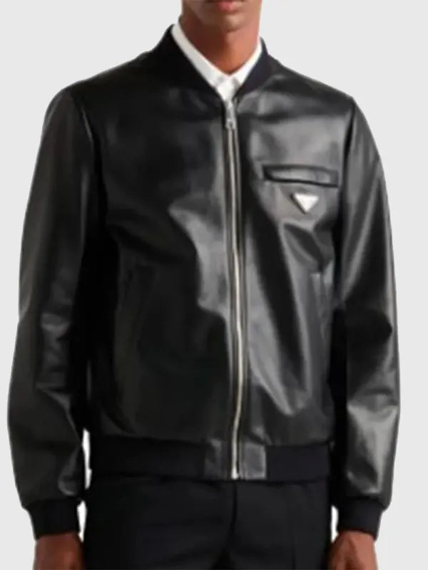 American Idol 2026 Lionel Richie Leather Bomber Jacket Bomber Jacket unisex detail view 3 | Dash Racegear — Premium black leather bomber jacket featured on American Idol 2026 by Lionel Richie, iconic and bold.