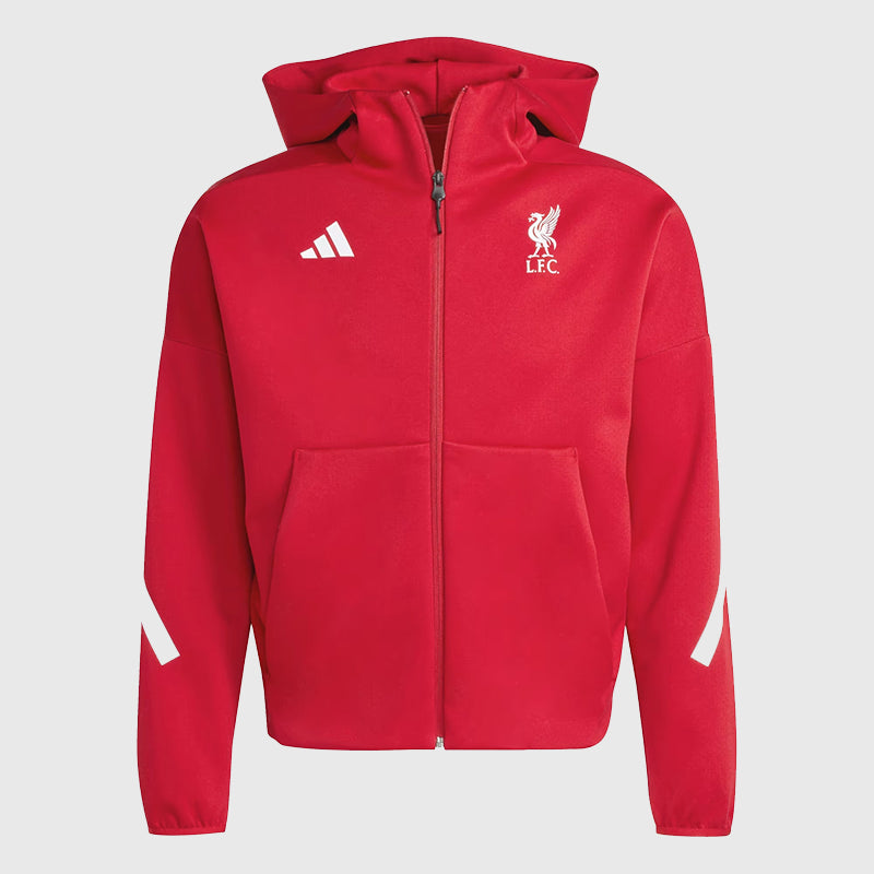 Liverpool FC Adidas Z.N.E. Anthem Jacket Jacket unisex front product view | Dash Racegear — Train Like Reds – Adidas Z.N.E. Liverpool FC Walkout Jacket