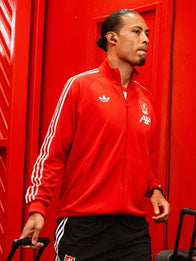 Adidas LFC 2025/26 Track Jacket Jacket unisex detail view 2 | Dash Racegear — Liverpool FC Adidas 2025/26 Red Track Jacket unisex fit breathable fabric ideal for training, travel, and casual outings