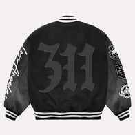 UFC 311 Los Angeles 2025 Black Varsity Jacket Varsity Jacket unisex detail view 3 | Dash Racegear — UFC 2025 Varsity Jacket – Los Angeles Event Gear
