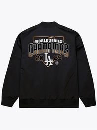 Dodgers Mitchell & Ness 2025 World Series Champions Satin Jacket Jacket unisex detail view 2 | Dash Racegear — 2025 Dodgers World Series Celebration Satin Jacket – Mitchell & Ness
