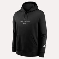 Dodgers Nike Black Lights Out Club Hoodie Hoodie unisex front product view | Dash Racegear — Dodgers Black Hoodie – Nike Lights Out Collection Piece