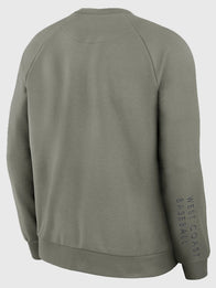 Los Angeles Dodgers Nike Primary Raglan Sweatshirt Sweatshirt unisex detail view 3 | Dash Racegear — Men’s Los Angeles Dodgers Nike green Dri-FIT sweatshirt, raglan design built for movement and everyday fan style.