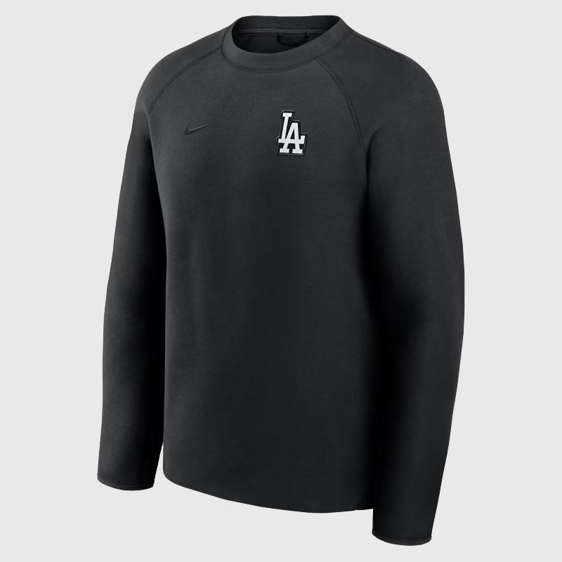 Los Angeles Dodgers Nike Black Tech Fleece Raglan Sweatshirt Sweatshirt unisex detail view 3 | Dash Racegear — LA Dodgers Nike Black Raglan Sweatshirt Casual Sport Style