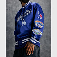 OVO x New Era x MLB Dodgers Varsity Jacket Varsity Jacket unisex detail view 4 | Dash Racegear — OVO Dodgers Jacket – Iconic New Era Varsity Style