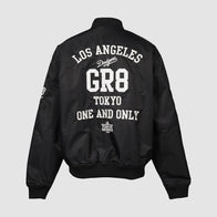 Los Angeles Dodgers x GR8 Varsity Jacket Varsity Jacket unisex detail view 4 | Dash Racegear — Los Angeles Dodgers x GR8 varsity jacket with bold team branding