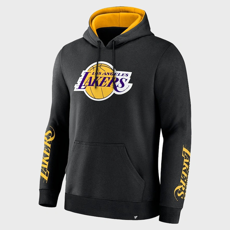 Los Angeles Lakers Black Legacy Guard Hoodie Hoodie unisex detail view 2 | Dash Racegear — Black Los Angeles Lakers Hoodie – Legacy Guard Collection