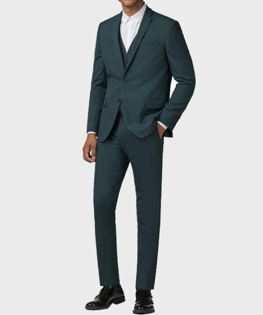 Lucifer Morningstar Green Suit Fashion Apparel unisex front product view | Dash Racegear — Lucifer Morningstar Green Wool Suit