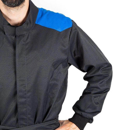 MECHANIC SUIT BLACK-DAZZLING BLUE | Dash Racegear