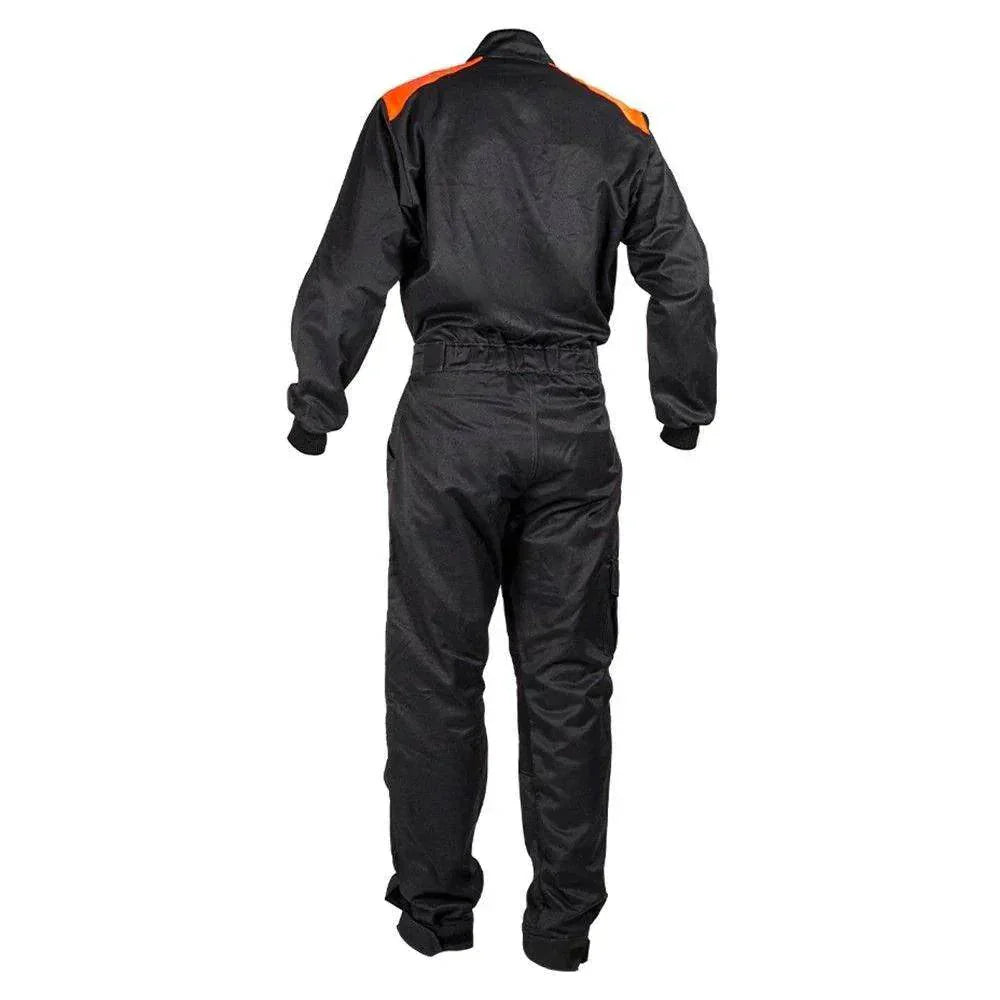 MECHANIC SUIT BLACK-FLUOR RED | Dash Racegear
