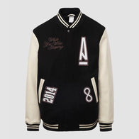 Ma Maniére x NIKE Destroyer Varsity Jacket Varsity Jacket unisex front product view | Dash Racegear — Nike collab jacket – A Ma Maniére Destroyer varsity for refined street style
