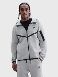 Nicolas Maduro Nike Tech Fleece Jacket Jacket unisex detail view 2 | Dash Racegear — Recreated Nicolas Maduro Nike Tech Fleece jacket in grey featuring a structured fit and soft insulated feel