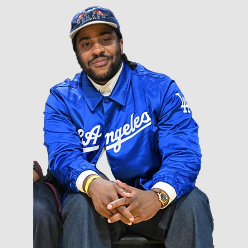 Malcolm Washington Los Angeles Dodgers Jacket Jacket unisex detail view 2 | Dash Racegear — Malcolm Washington Sports Los Angeles Dodgers Team Jacket