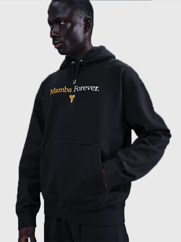Mamba Forever Hoodie Hoodie unisex front product view | Dash Racegear — side view of Mamba Forever Hoodie Black
