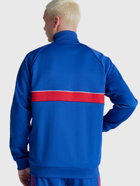 Manchester United x Adidas Blue Track Jacket Jacket unisex detail view 2 | Dash Racegear — Blue Manchester United x Adidas 2026 zip-up track jacket crafted for lightweight comfort and versatile casual fashion.