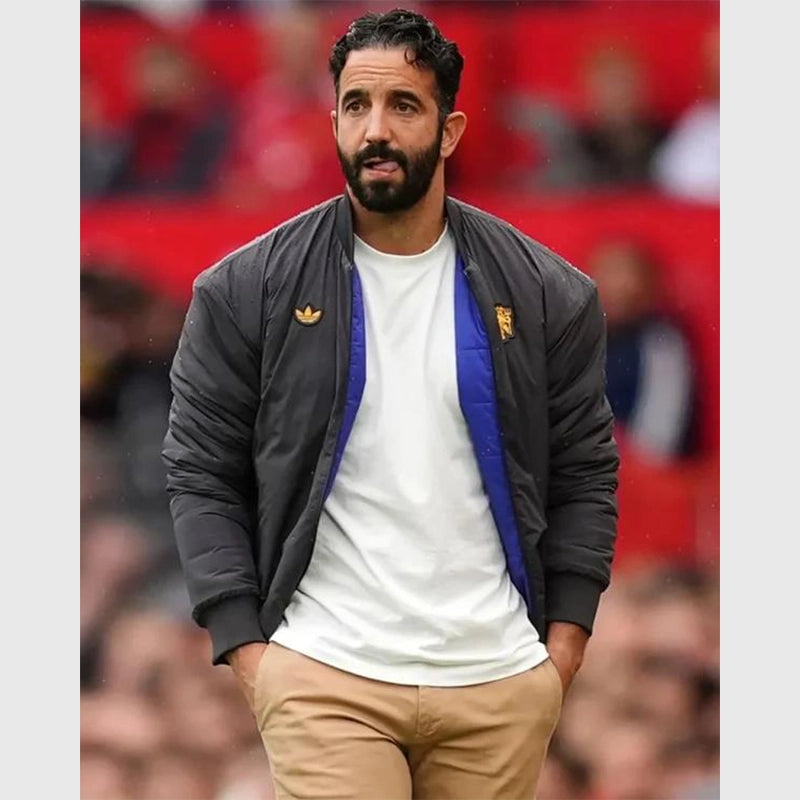 Ruben Amorim Manchester United Terrace Icons Jacket Jacket unisex front product view | Dash Racegear — Ruben Amorim Manchester United Terrace Icons Jacket – Exclusive Fanwear