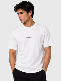 Manchester United x adidas Stone Roses T-Shirt Shirt unisex detail view 5 | Dash Racegear — Adidas White Unisex T-Shirt from Manchester United x Stone Roses 2026 showcasing collaboration graphics and classic crew neckline