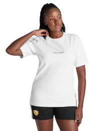 Manchester United x adidas Stone Roses T-Shirt Shirt unisex detail view 3 | Dash Racegear — White Adidas Manchester United x Stone Roses 2026 T-Shirt, soft fabric and stylish graphics for dedicated fans.