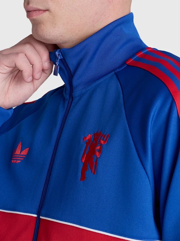 Manchester United x Adidas Blue Track Jacket Jacket unisex detail view 4 | Dash Racegear — Manchester United x Adidas Zip-Up Track Jacket in Blue 2026 featuring premium comfort and timeless football-inspired everyday style.