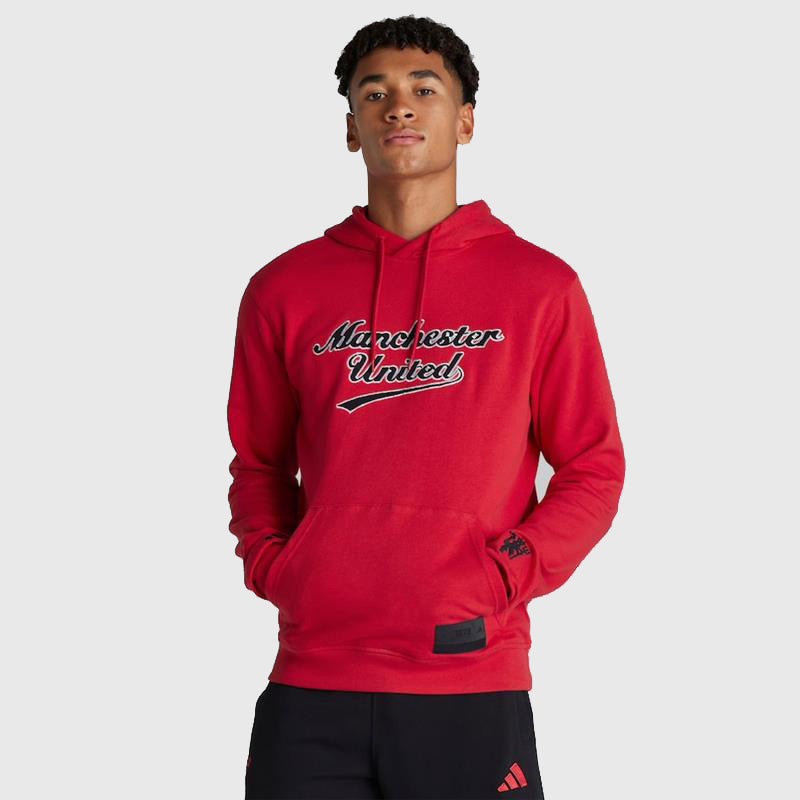 Manchester United x adidas US Pack Hoodie Hoodie unisex front product view | Dash Racegear — Global Game, American Grit – Man Utd US Pack Hoodie