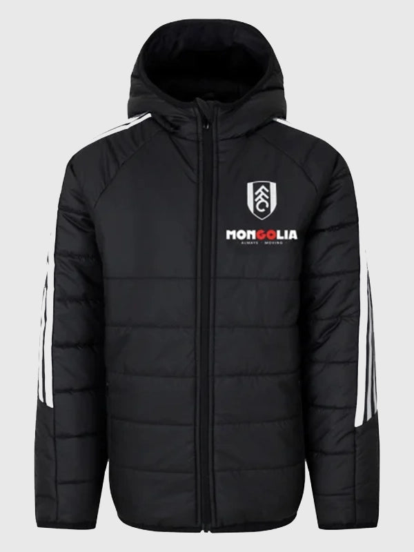 Marco Silva Puffer Jacket Puffer Jacket unisex detail view 3 | Dash Racegear — Marco Silva Black Hooded Puffer Jacket offers cozy insulation and sporty flair for chilly days.