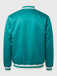 Mariners Hello Kitty Jacket Jacket unisex detail view 4 | Dash Racegear — Michelle Villafuerte Hello Kitty green bomber jacket, ideal for Mariners fans and everyday wear.