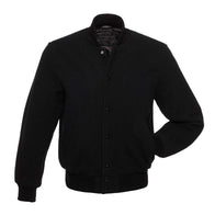 Mark Black Varsity Jacket Varsity Jacket unisex front product view | Dash Racegear — Black Varsity Jacket