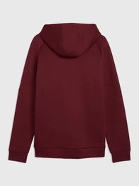 Portugal PUMATECH Full-Zip Hoodie Hoodie unisex detail view 2 | Dash Racegear — Maroon PUMATECH Portugal hoodie with full zip, ideal for sporty outfits and daily comfort.
