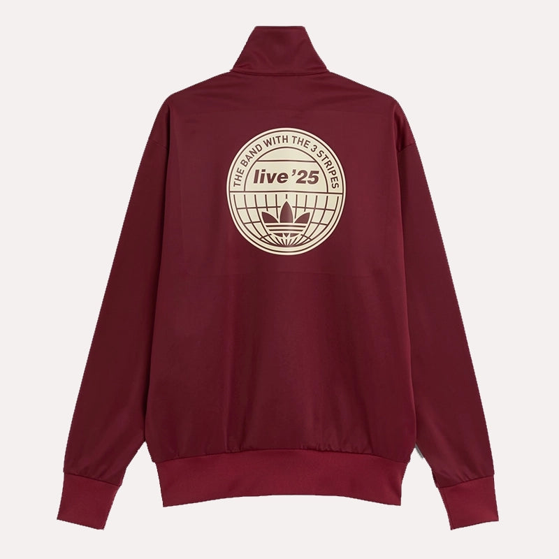Adidas x Oasis Maroon Track Jacket Jacket unisex detail view 2 | Dash Racegear — Britpop Style – Maroon Track Jacket from Oasis & Adidas