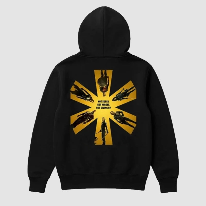 Thunderbolts 2025 Hoodie Hoodie unisex detail view 2 | Dash Racegear — Thunderbolts Team Hoodie – 2025 Marvel Universe Apparel