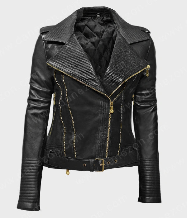 Power Book II Ghost Monet Leather Jacket Leather Jacket unisex detail view 4 | Dash Racegear — Power Book II Ghost Monet Black Leather Jacket